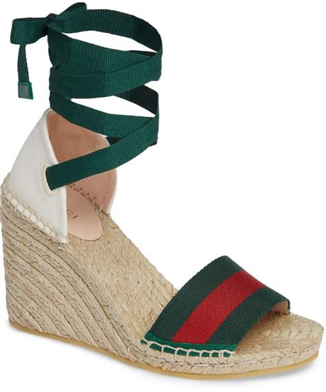 gucci red espadrilles|gucci espadrilles wedges pink.